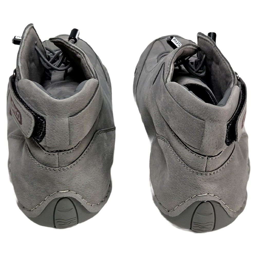 Clohoo Grey Suede High Top Driving Sneakers Men US 9 EU 43 Lace Up Strap A1019 - Picture 9 of 14